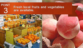 Point.3  Fresh local fruits and vegetables are available.