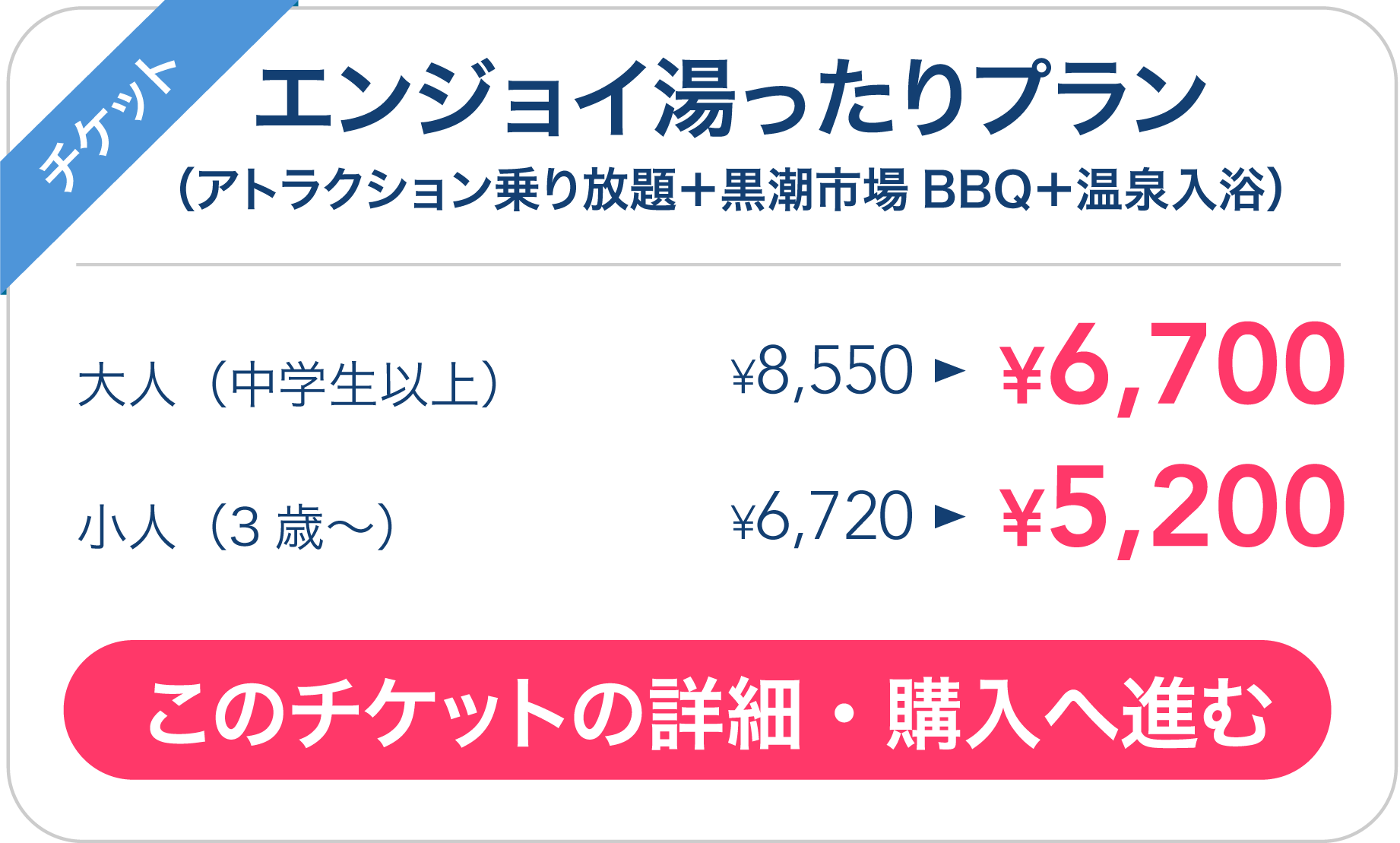 エンジョイ湯ったりプラン（のりもの乗り放題＋黒潮市場BBQ＋温泉入浴）