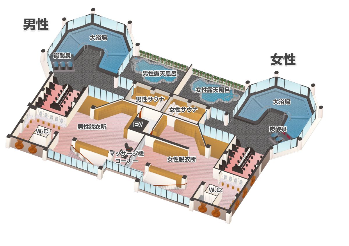 紀州黒潮温泉　フロアマップ