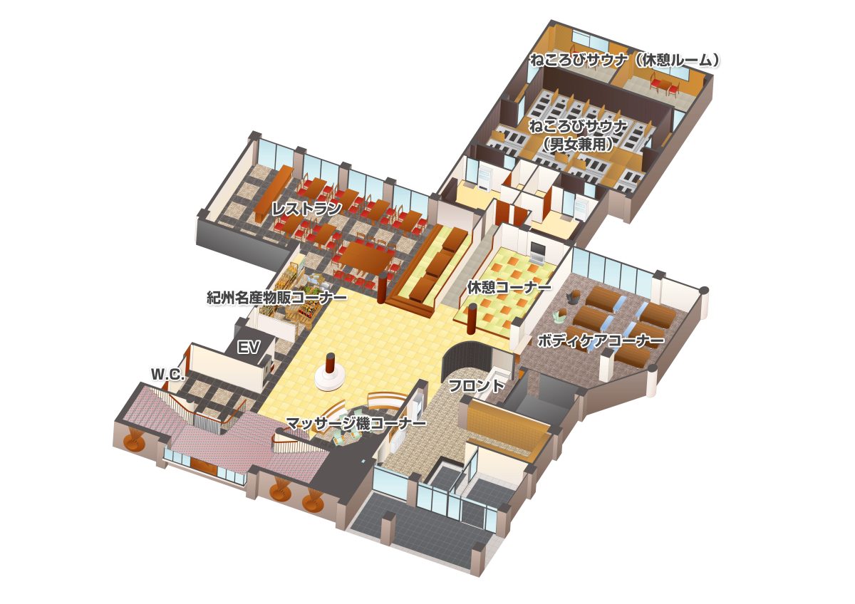 紀州黒潮温泉　フロアマップ